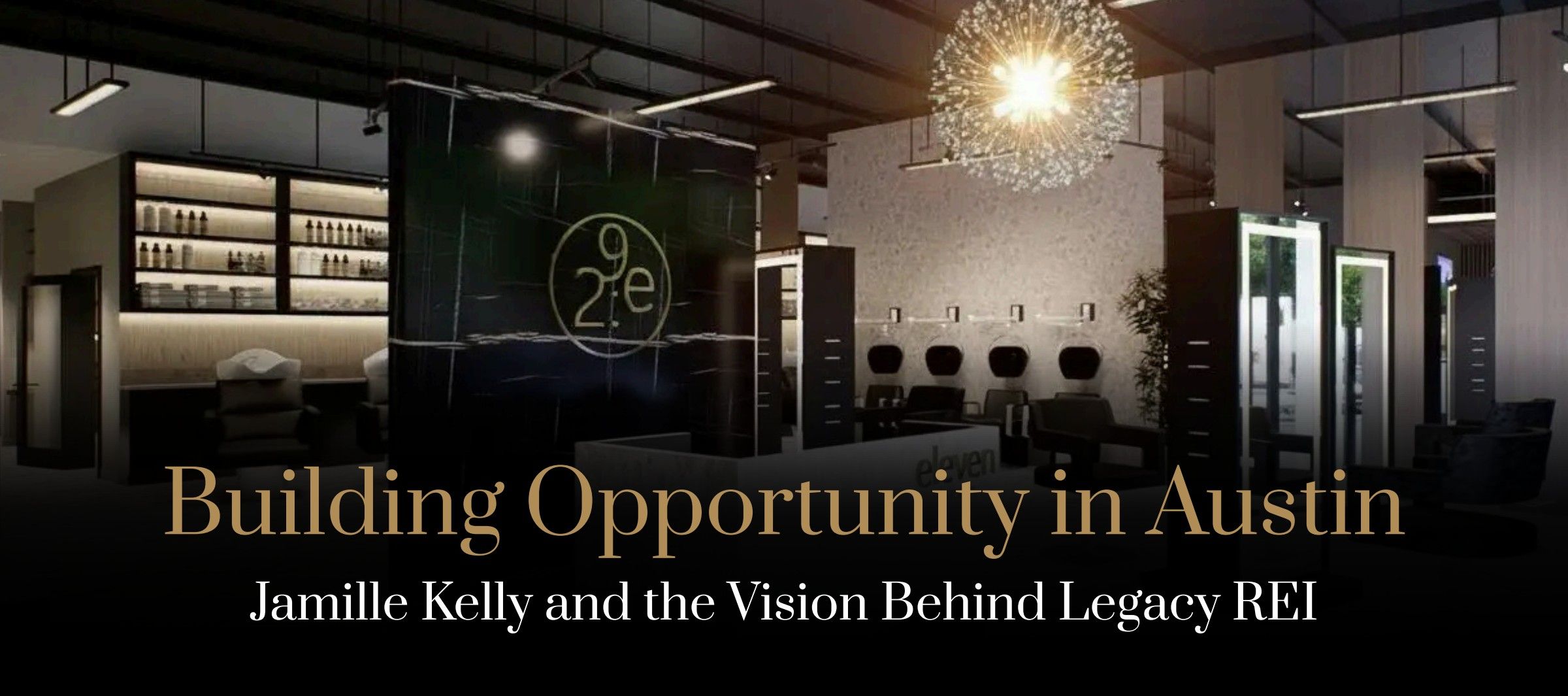 Interior of a salon space built out through a Legacy REI commercial project