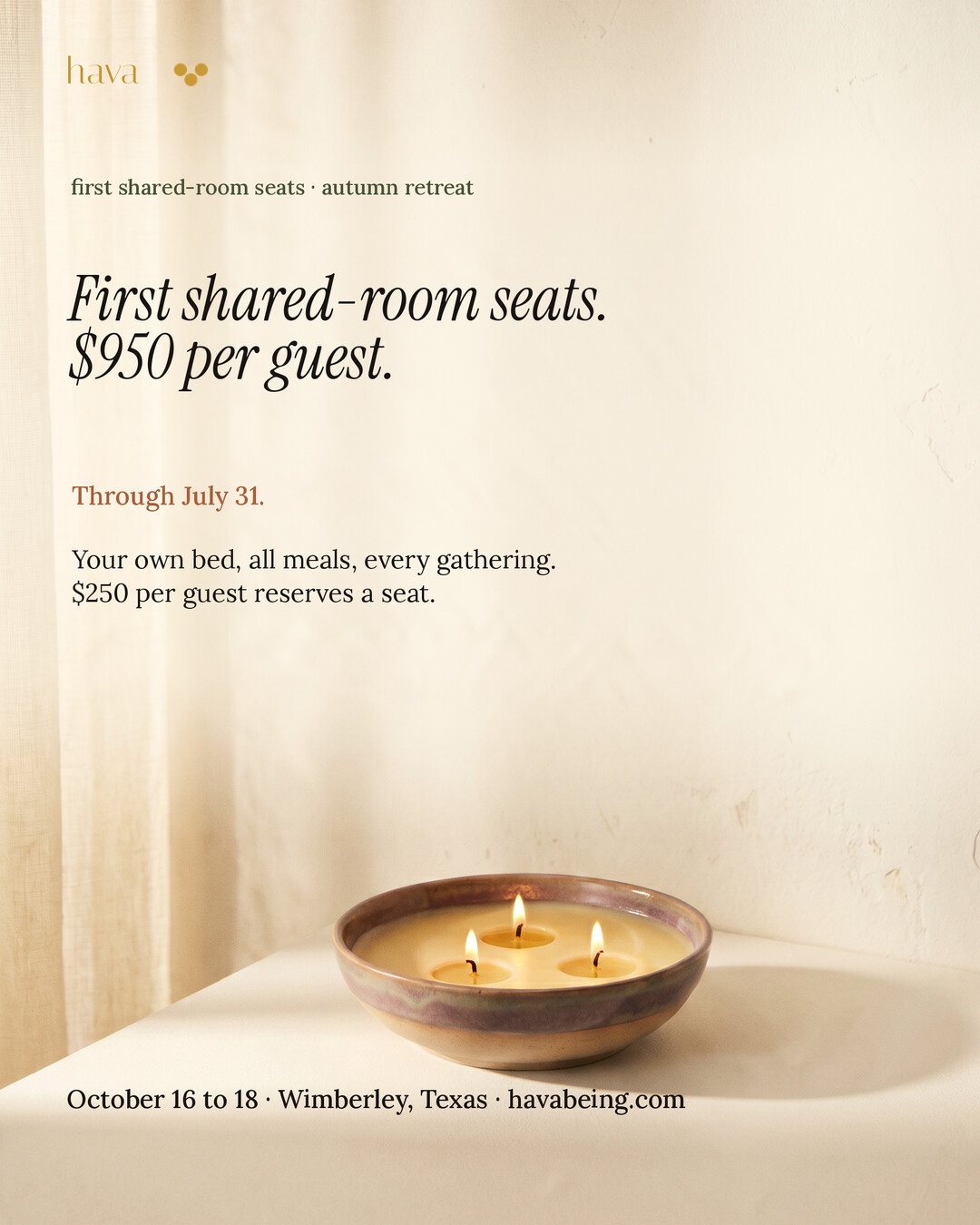 Hava Autumn Retreat — Joyful Return